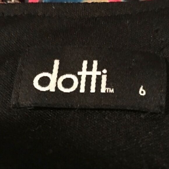 Dotti Multi Colored Short Sleeve Dress Sz 6 - Picture 4 of 7
